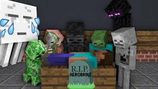 Monster School : RIP Herobrine - Minecraft Animation