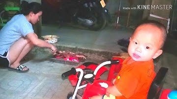 Cúc Nướng Sa Tế.Bữa cơm đạm bạc của 2 vợ chồng...