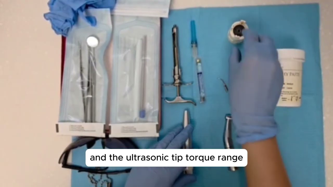 Tray Setup for Scaling and Polishing Procedure