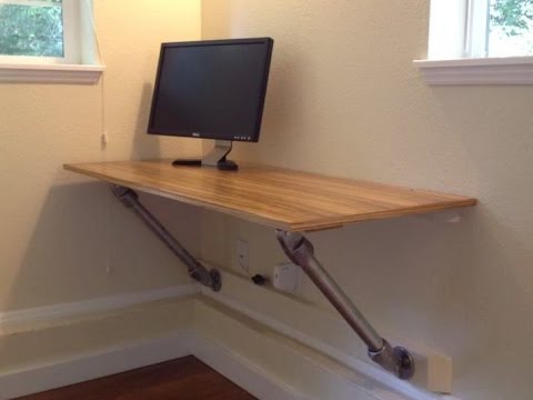 Wall Mounted Desk System - YouTube