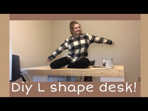 Diy desk! How I built my L-shaped desk on a budget! - YouTube