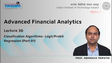 Lecture 30: Classification Algorithms: Logit/Probit Regression (Part 01)