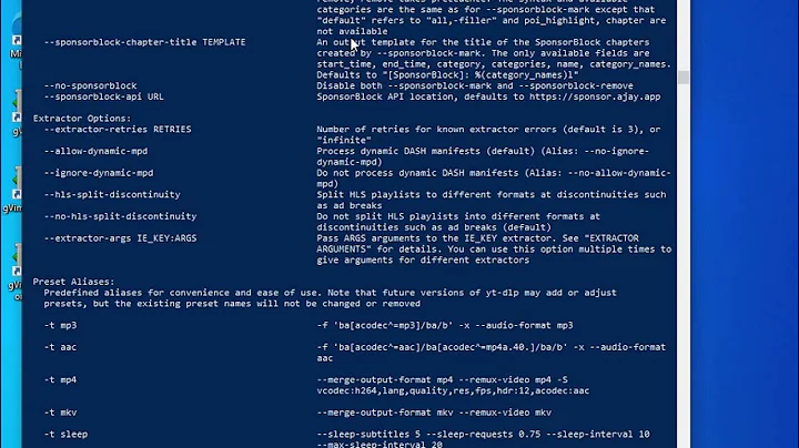 Install yt-dlp using for windows using choco package manager