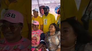 Foluke Daramola And Sola Kosoko Seen The Podium Of Apc Campaigning For Vote