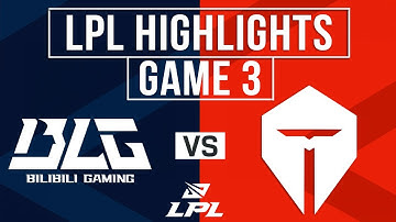BLG vs TES Highlights Game 3 | LPL 2025 Split 3 Finals | Bilibili Gaming vs Top Esports