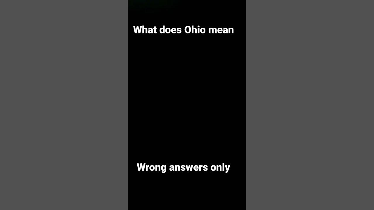What does Ohio mean? YouTube