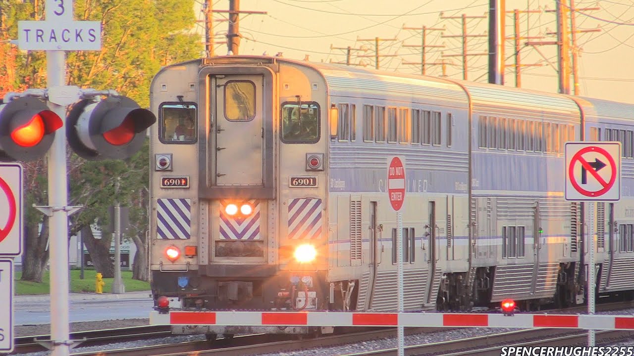 AMTRAK, BNSF & METROLINK TRAINS in SANTA FE SPRINGS, CA (12/13/14)
