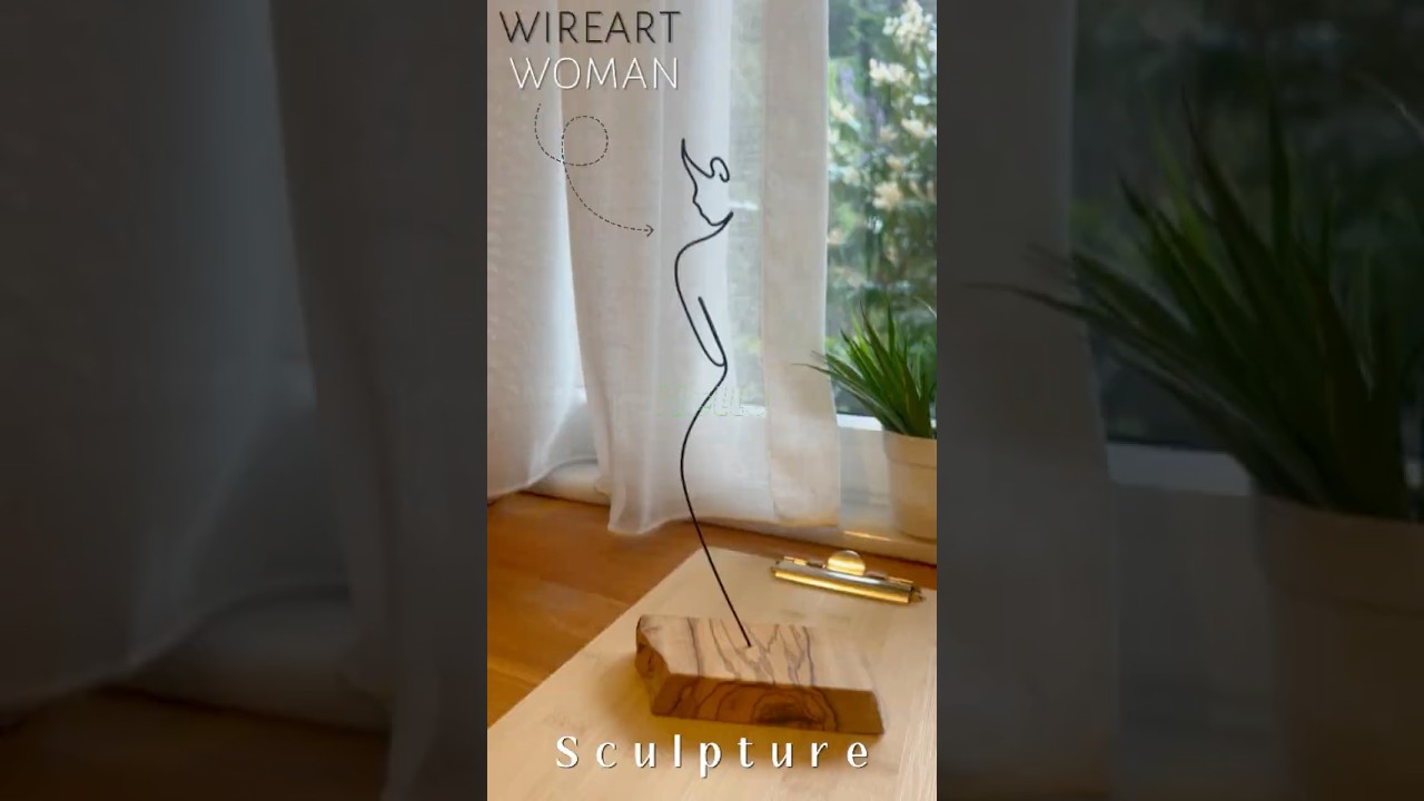 Wire art woman sculpture