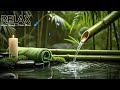 Relaxation Music: Bamboo Water Fountain + Healing Piano 🌿 Sleep Music, Meditation and Nature Sounds