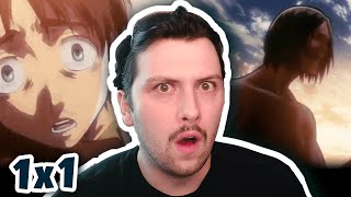 This is BRUTAL! Music producer reacts to Attack on Titan 1x1 for the FIRST TIME!