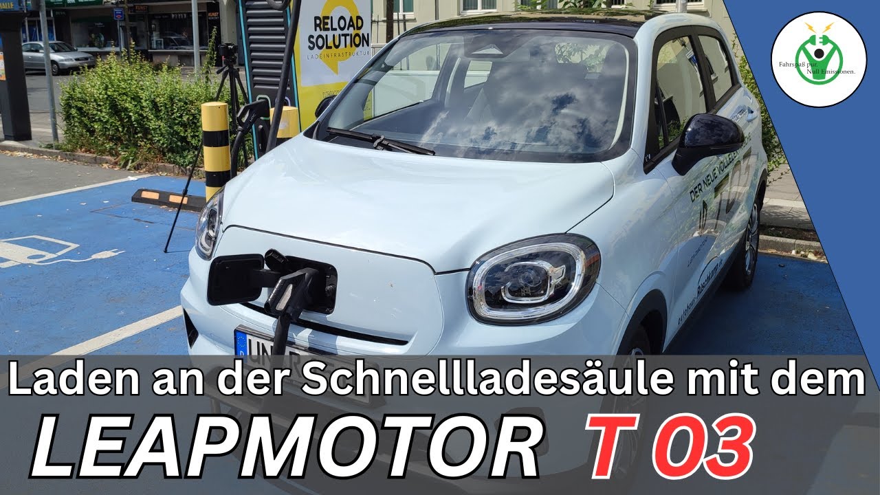 Mit dem LEAPMOTOR T 03 an der Schnellladesäule | Ladeleistung und Ladedauer von 10% auf 80%