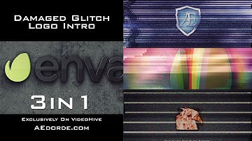 Damaged Glitch Logo Intro 3in1 Pack - After Effects Project