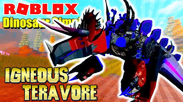 Roblox Dinosaur Simulator - IGNEOUS TERAVORE Showcase! New Devsaur!