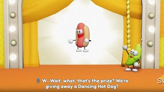 Shovelware's Brain Game - Dancing Hot Dog Prize Cutscene