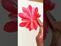Easy flower painting #satisfyingvideo / red flower painting #art