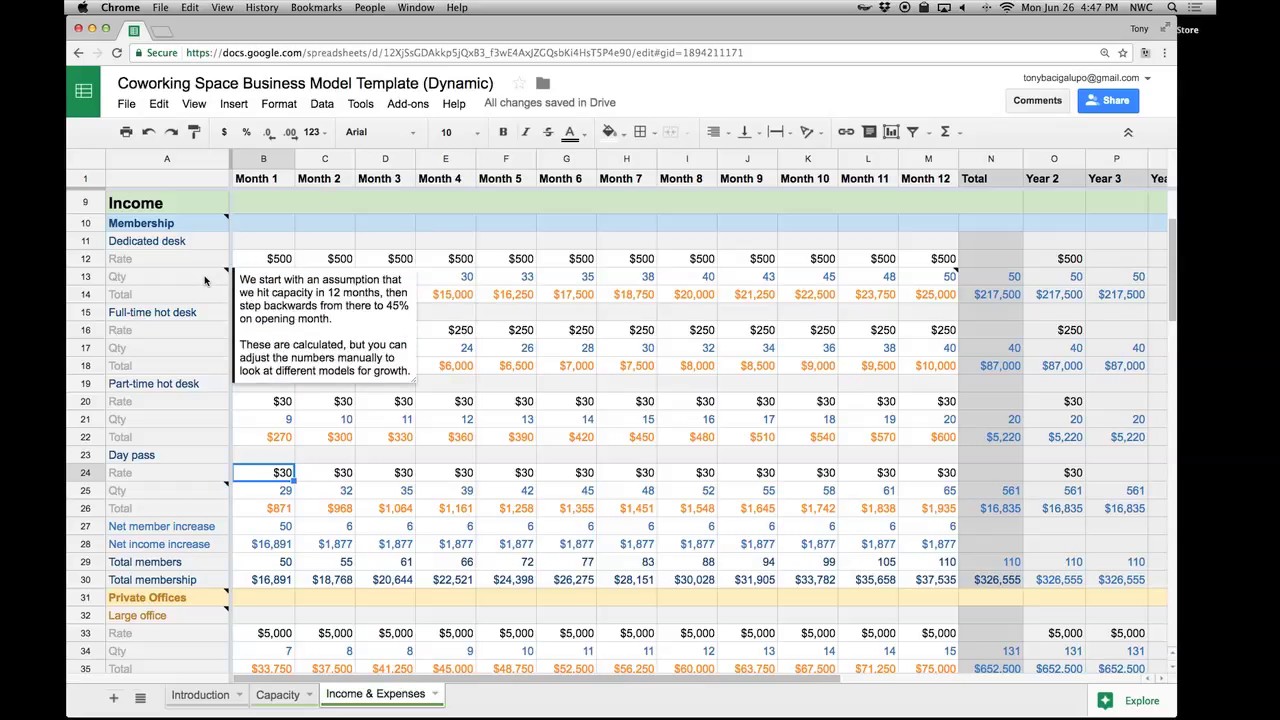 coworking business plan template