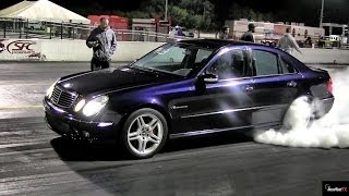 New World Record !! - Mercedes E55 - 10.3 @ 134 MPH - 1/4 Mile Drag Video - Road Test TV ®