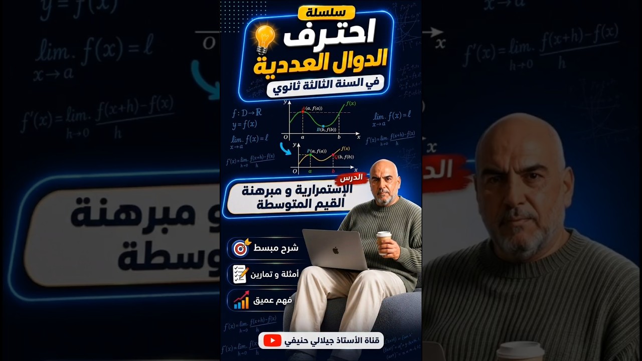 كيف تتأكد بيانيا من أن دالة مستمرة على مجال