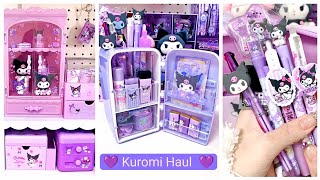 Kuromi haul 💜desk makeover | Sanrio stationery haul #cindyasmr