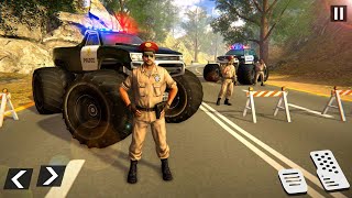 Trò chơi lái xe ô tô cảnh sát làm nhiệm vụ ** US Police Monster Truck Gangster Car Chase games screenshot 1
