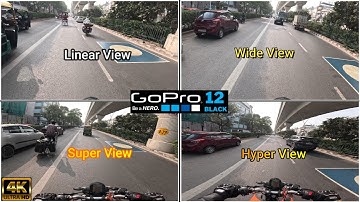 GoPro Angle : Linear vs. Wide vs. Superview vs. Hyperview || #gopro  #motovlog
