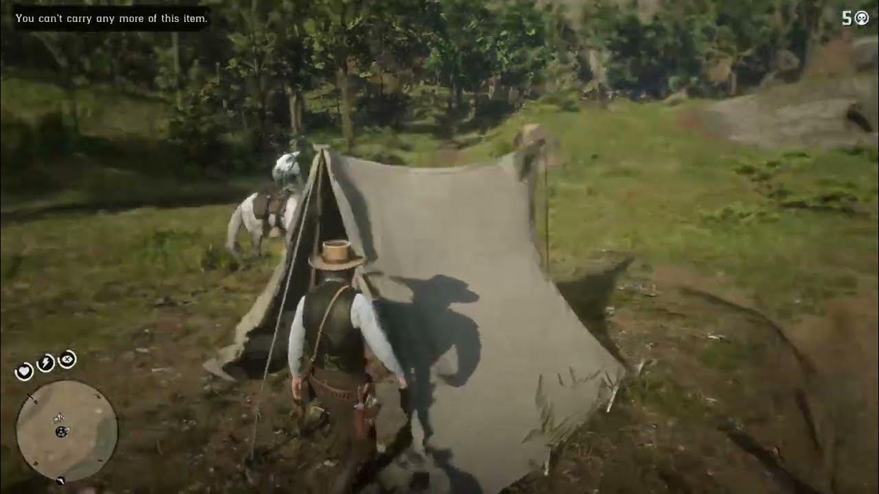 RDR2 Make your tent glitch with a throwing knife YouTube