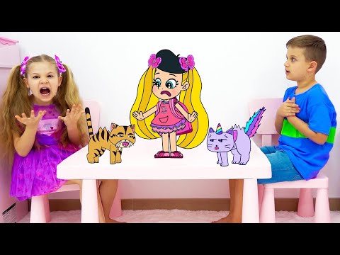 Diana And Roma's Kitty Cat Playdate!