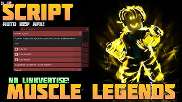 [New!] 💪 Muscle Legends 🔥 No Linkvertise! Auto Rep AFK! 🔥 PC & Mobile! (2024)