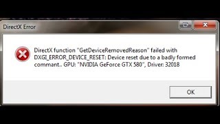 How to fix Directx function 'GetDeviceRemovedReason' -FIX 2019 - Windows 10 - Any Games