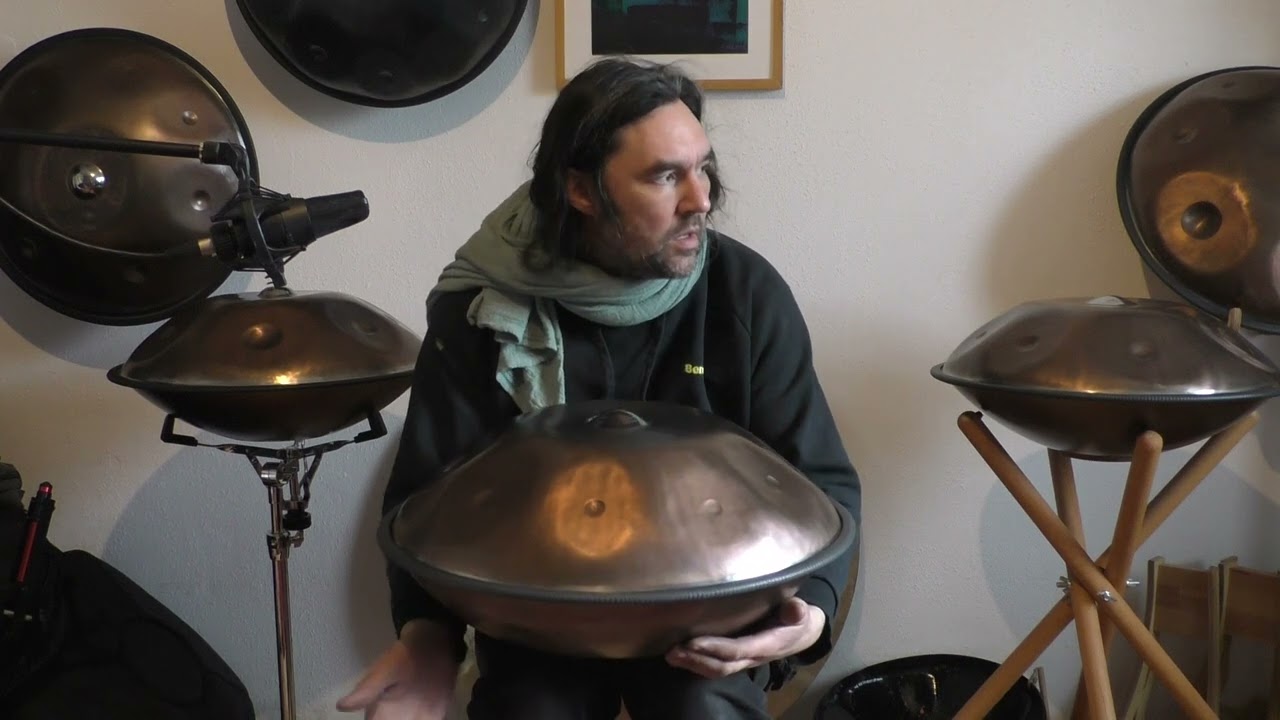 Handpan Nr. D45 F#-Moll 440 Hz Ember Steel Baur&Brown