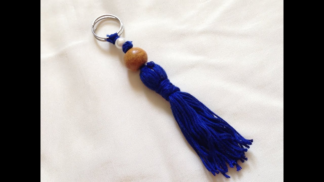 Diy Easy Tassel keychain From Thread, diy gift