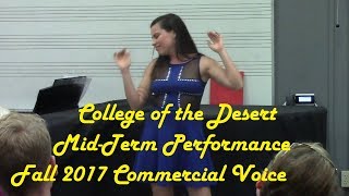 Commercial Voice Midterm Final (Live Performance) College of the Desert Fall 2017