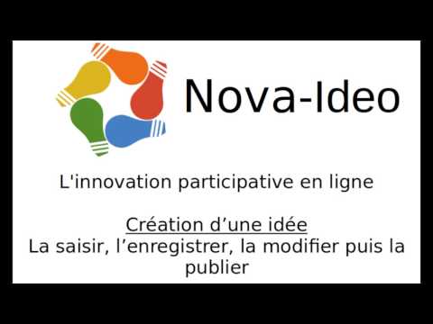 Nova-Ideo Création d'une idée