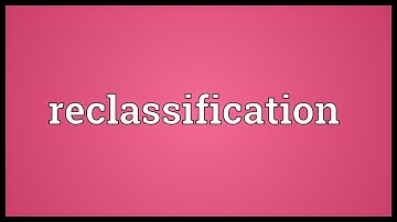 Reclassification Meaning