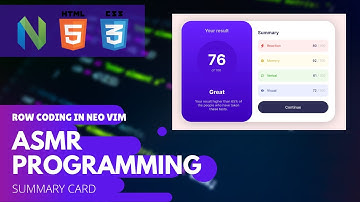 ASMR Typing | Coding with neovim, where I create beautiful summary card | no talking!!!