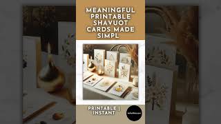 Minimalist Printable Shavuot Cards Modern Jewish Holiday Design