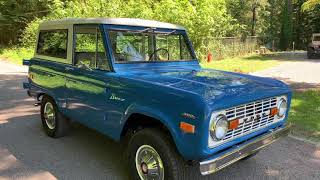 Test Drive:  1971 Bahama Blue Bronco uncut