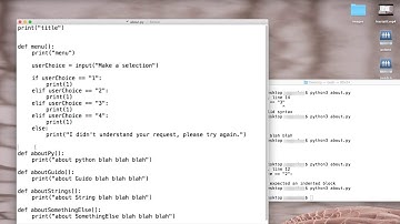 Our AboutPy Program: text-based menu with Functions