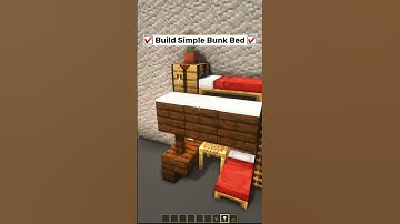 Minecraft Simple Bunk Bed | #shorts