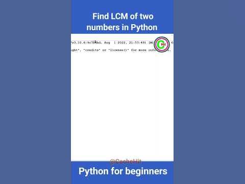 Find the LCM of two numbers in python | #python #pythonprogramming # ...