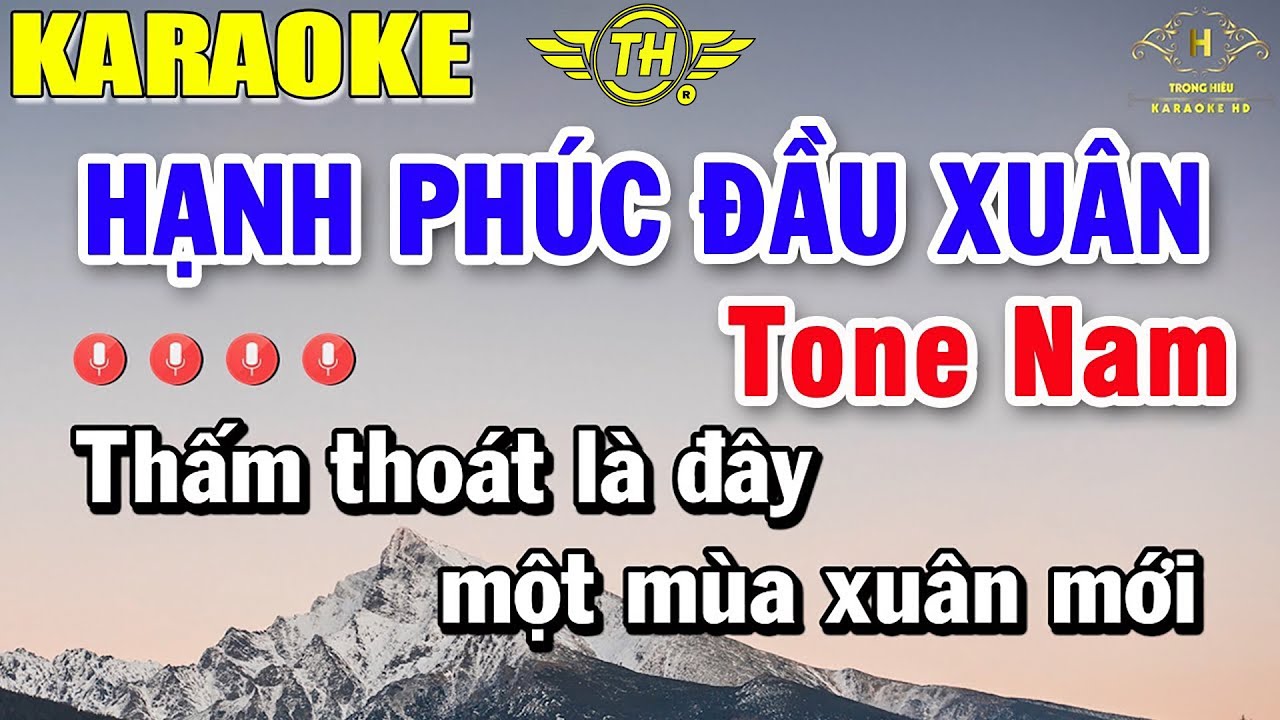 Hạnh Phúc Đầu Xuân Karaoke Tone Nam Nhạc Sống | Beat Mới Dễ Hát Âm Thanh Chuẩn | Trọng Hiếu