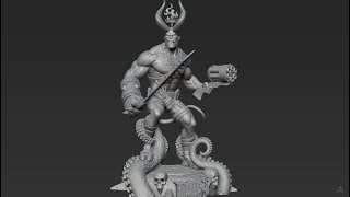 Hellboy statue turntable