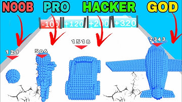 NOOB VS PRO VS HACKER VS GOD in PixelBattle All levels |@playgame24dia