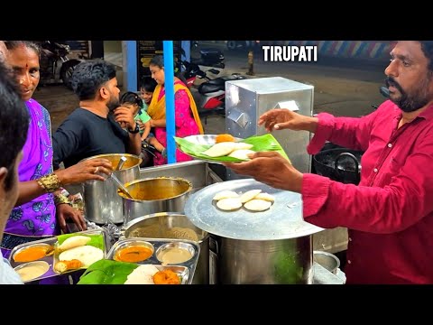 Best Selling Breakfast in Tirupati Egg Dosa Sambar Idly Karam Dosa streetfood Tirupati