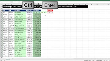 Excel Magic Trick 1461: Ctrl + Enter or Ctrl + D, What is the Difference and When to Use Each?