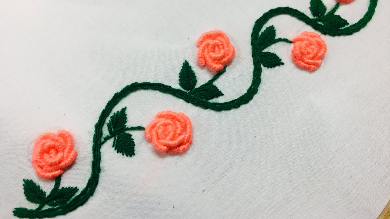 flower border embroidery designs