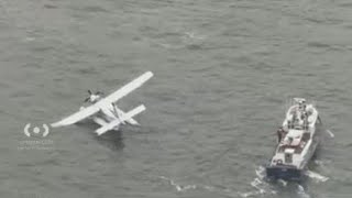 Seaplane makes hard landing in East River