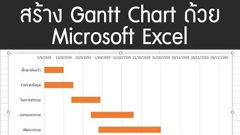[Toturial] การสร้าง Gantt Chart ด้วย Microsoft Excel