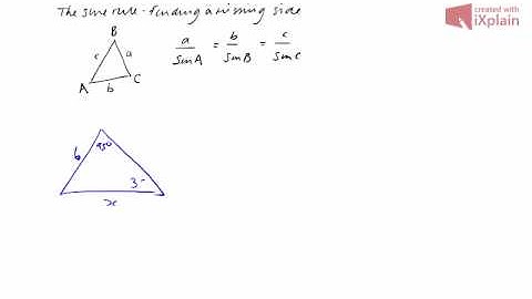Sine Rule  Missing Side Higher GCSE