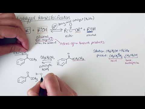 Acid-catalyzed transesterification